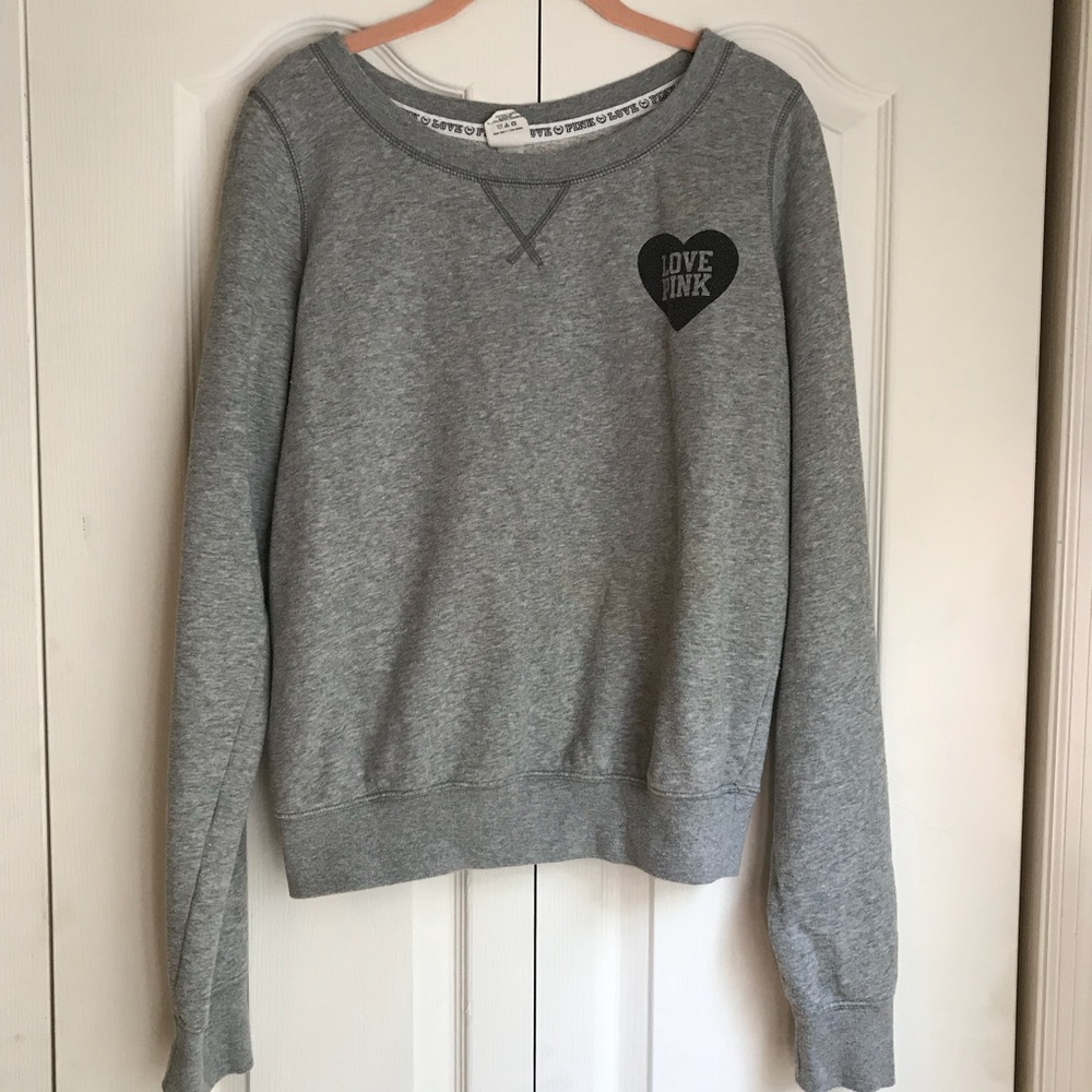 PINK grey sweater